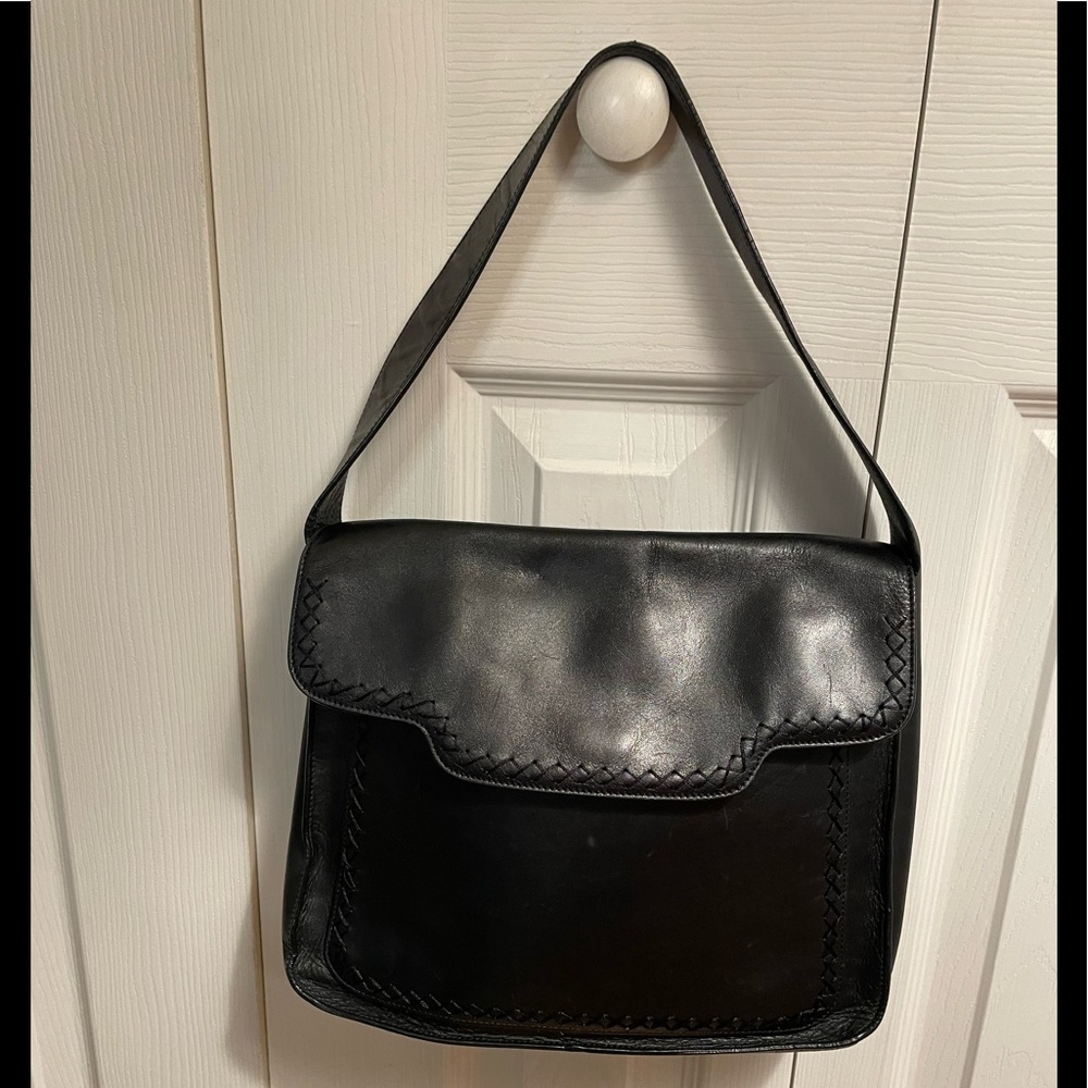 Black Leather Shoulder Bag - Classic Women’s Handbag